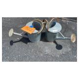 2 METAL WATERING CANS