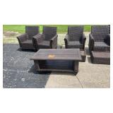 AS IS - 7PC ALL WEATHER OUTDOOR PATIO SET