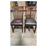 2 DARK BROWN DINING CHAIRS