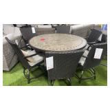 NEW SUNBRELLA 7PC COUNTER HEIGHT PATIO DINING SET