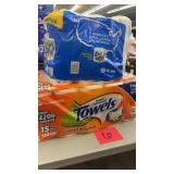 1 PACK OF PAPER TOWELS & 1 PACK OF TOILET PAPER