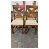 4 POWELL DINING CHAIRS - DARK HAZELNUT