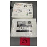 GRAY KING SHEET SET & WHITE FULL SHEET SET