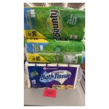 2 PACKS OF PAPER TOWELS & 1 PACK OF TOILET PAPER