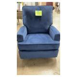 BLUE UPLHOSTERED ROCKER RECLINER