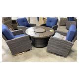 NEW SUNBRELLA ALL WEATHER 5PC FIRE PIT CHAT SET