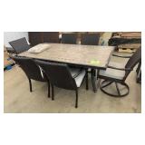 AS IS - 7PC ALL WEATHER PATIO DINING SET