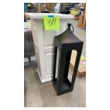 2PC LOT - LANTERN & WHITE PLANTER