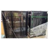 LARGE LUCKY DOG BLACK METAL DOG KENNEL -READ BELOW