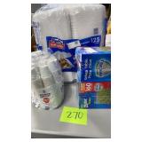 MISC LOT- CUPS, CONTAINERS, BAGGIES