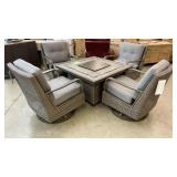 NEW ALL WEATHER 5PC FIRE PIT PATIO CHAT SET