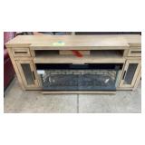 WOOD ELECTRIC FIREPLACE MEDIA CONSOLE