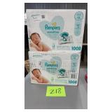 2 BOXES OF PAMPERS WIPES