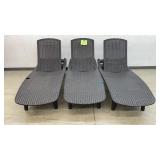 (3) KETER GRENADA SUN LOUNGER CHAIRS