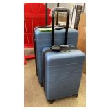 2PC HARDSHELL ROLLING LUGGAGE SET- BLUE