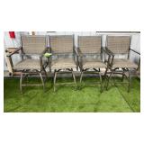 4 NEW ALL WEATHER WICKER COUNTER PATIO CHAIRS