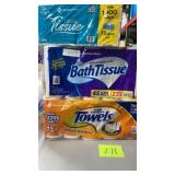 PACK OF PAPER TOWELS, BATH TISSUE, FACIAL TISSUE