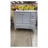 AS IS - 36" GREY VANITY W/ TOP