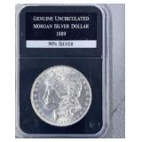 UNCIRCULATED MORGAN SILVER DOLLAR - 1889