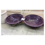 LOT OF 2 PURPLE PLANTERS LOT OF 2 PURPLE PLANTERS