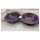 LOT OF 2 PURPLE PLANTERS