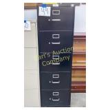 BLACK 5 DRAWER FILING CABINET