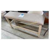 BEIGE PADDED TOP BENCH/STOOL