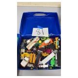 LOT OF MISC TOY CARS IN BLUE CASE LOT OF MISC TOY CARS IN BLUE CASE