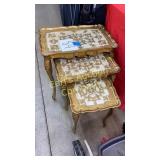 GOLD COLOR NESTING TABLES