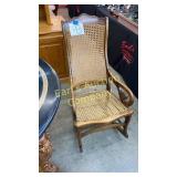 CANE BOTTOM/BACK ANTIQUE ROCKER CANE BOTTOM/BACK ANTIQUE ROCKER