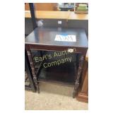 BLACK WOOD END TABLE BLACK WOOD END TABLE