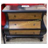 NEW HOME MERIDIAN WOOD/BLACK BOMBE CHEST