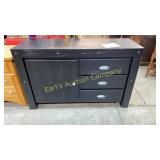 NEW HOME MERIDIAN DISTRESSED BLACK MEDIA CONSOLE