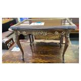 ANTIQUE FRENCH SERVING TABLE - LIFT AWAY GLASS TOP