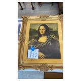 FRAMED MONA LISA STYLE PICTURE - AS IS FRAMED MONA LISA STYLE PICTURE - AS IS