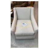 LARGE BEIGE SWIVEL DECORATOR CHAIR