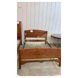 WOOD FULL SIZE HEADBOARD, FOOTBOARD, RAILS