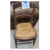 ANTIQUE CANE BOTTOM CHAIR