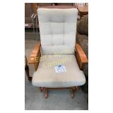 BEIGE & WOOD ROCKER