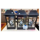 LOT OF 3 SOLAR LANTERN CANDLE LIGHTS LOT OF 3 SOLAR LANTERN CANDLE LIGHTS
