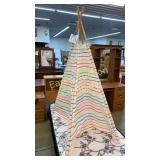 KIDS WHITE W/ MULTICOLOR STRIPES TEE-PEE KIDS WHITE W/ MULTICOLOR STRIPES TEE-PEE