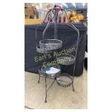 BLACK METAL 6 TIER PLANT STAND/DECOR BLACK METAL 6 TIER PLANT STAND/DECOR