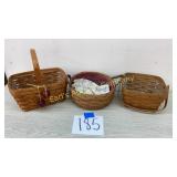 LOT OF 3 PCS LONGABERGER LOT OF 3 PCS LONGABERGER