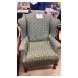 GREEN PRINT DECORATOR CHAIR