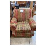 CHARLES SCHNEIDER RED PRINT DECORATOR CHAIR CHARLES SCHNEIDER RED PRINT DECORATOR CHAIR