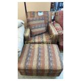 HAVERTY'S FEATHER FILLED CHAIR & OTTOMAN HAVERTY'S FEATHER FILLED CHAIR & OTTOMAN