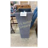 TALL SQUARE OUTDOOR WICKER PLANTER BOX