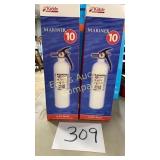 LOT OF 2 KIDDE MARINER EXTINGUISHERS IN BOXES