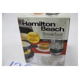 NEW HAMITON BEACH BREAKFAST SANDWICH MAKER IN BOX