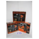 LOT OF 3 BLACK & DECKER 7AMP 1/2' DRILL/DRIVERS
